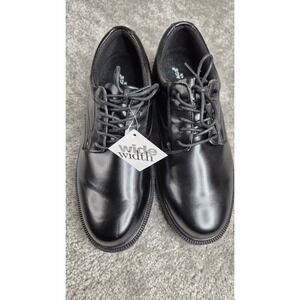 NEW Deer Stags Men's Times Dress Shoe - Black - 11W Wide Width Office Business